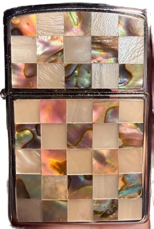Zippo Other - Zippo 2002 Sea Weave Mother of Pearl & Abalone Checkerboard Lighter with Box